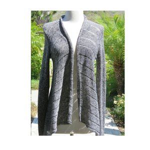 Eileen Fisher Size Small Marled Black Cardigan S